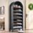 71" Arched Storage Cabinet with 7 Adjustable Shelves – Farmhouse Bookcase, Kitchen Pantry, Entryway or Living Room Organizer