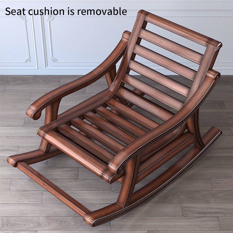 Chaise berçante en bois massif American Style