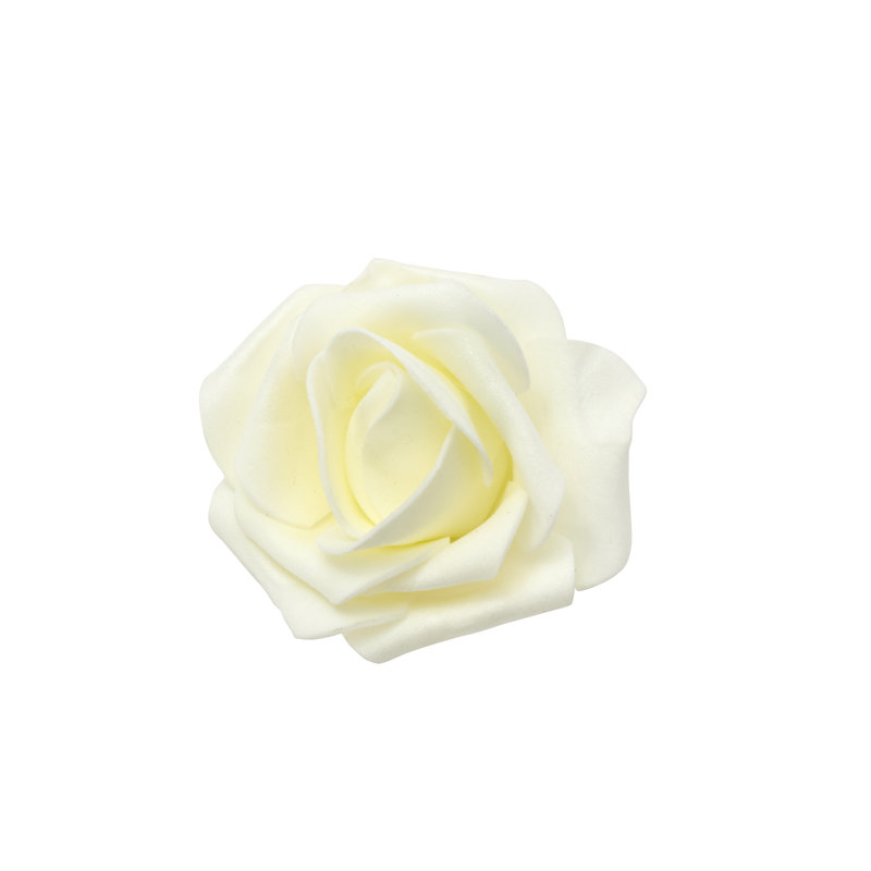 Roses mousse, H 2 po x l 2 po x P 2 po, Ivoire