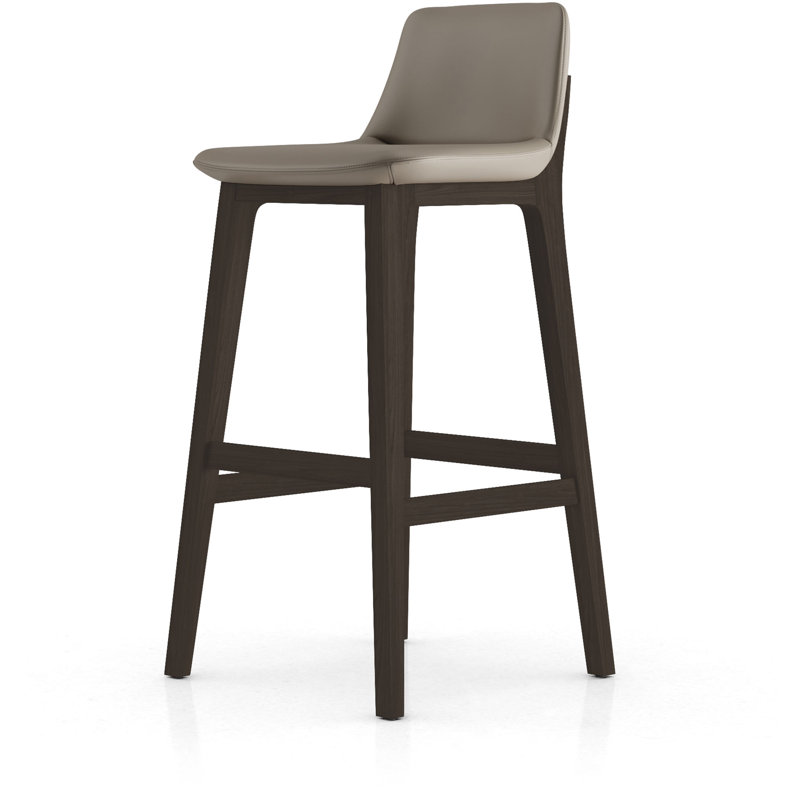 Mercer Barstool, Counter Stool (25" Seat Height), Castle Gray Eco Leather