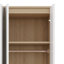 Garde-robe 4 portes avec tiroirs, tablette et tringle