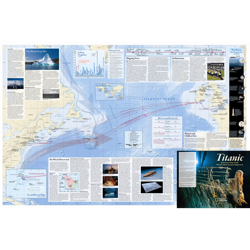 Carte du Titanic (recto-verso), Stratifié