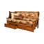 Le cadre de futon double Stratford comprend des tiroirs de rangement et un matelas-763104899-763104902-675364156