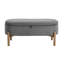 Banc de rangement rembourré avec siège en velours côtelé et pieds en bois massif 1 pièce-149947303