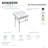 Kingston Brass Edwardian 20-Inch Porcelain Console Sink with Brass Legs (4-Inch, 3-Hole)-50890482