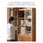 Modern Solid Oak Glass Door Bookcase