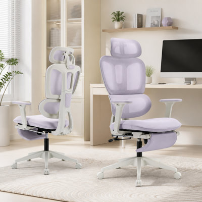 Chaise de bureau ergonomique avec repose-pieds