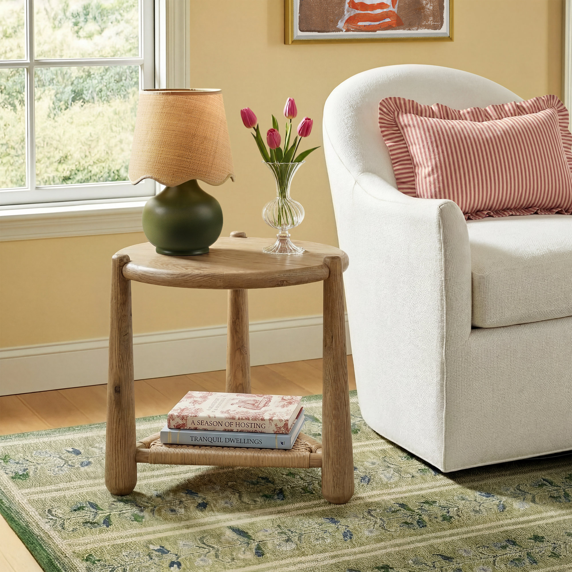 Salvador End Table, Aged Smoked Oak