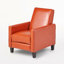 Fauteuil inclinable à dossier inclinable orange