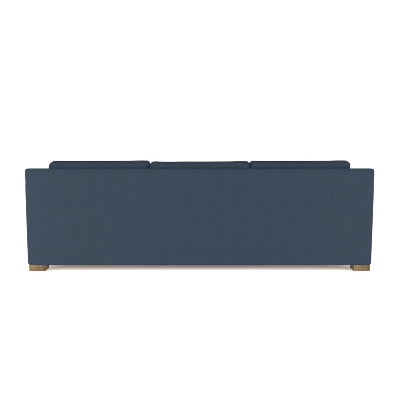 Mercer Track-Arm Sofa, Weathered, 33.5" H x 108" W x 39" D, Box Weave Linen Bluebell