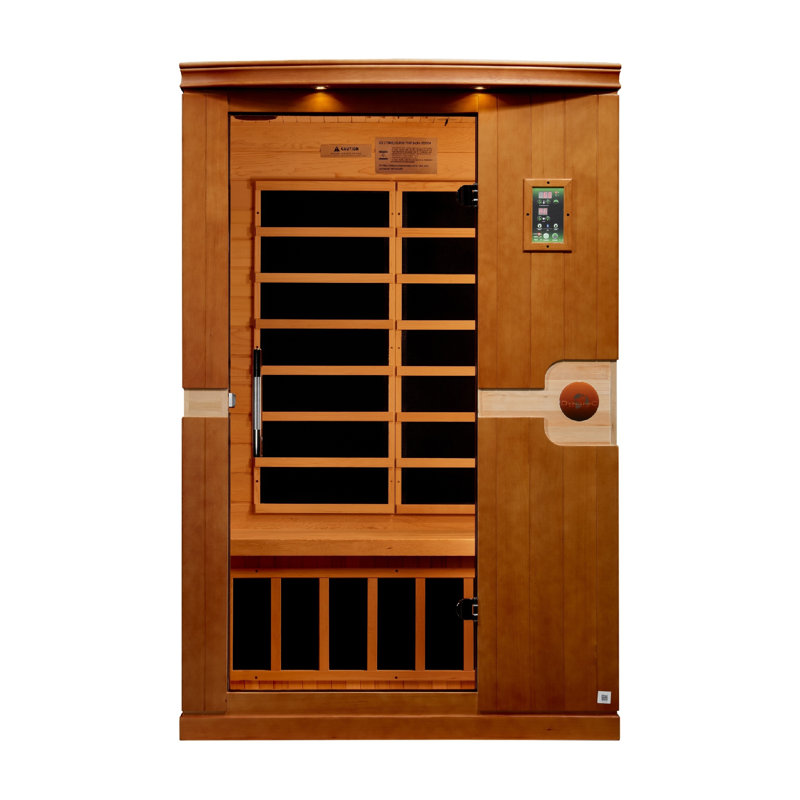 Dynamic Saunas 2 - Person Bluetooth Compatible FAR Infrared Sauna in Hemlock