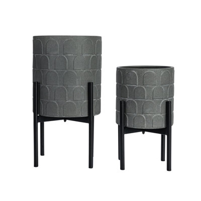 Gershwin Metal Planter on Stand