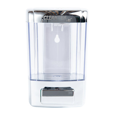 Distributeur de savon manuel 23,7 onces, 1 distributeur de savon mural - avec clé de sécurité, distributeur de savon rechargeable en plastique transparent, mécanisme de poussée, réservoir transparent