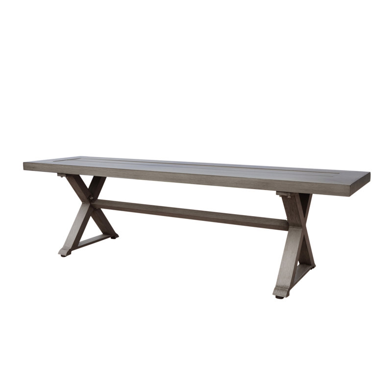 Banc de salle à manger d'extérieur, gris foncé - Rouille d'extérieur fabriquée en aluminium