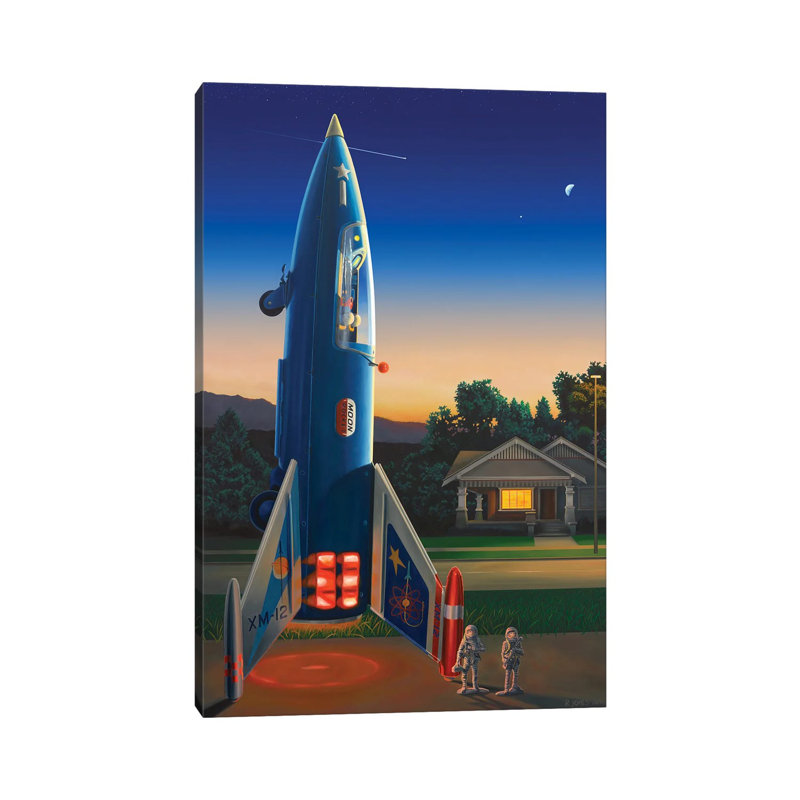 Destination Moon by Ross Jones - Wrapped Canvas Print, 66.04 cm H x 45.72 cm W x 1.91 cm D