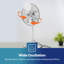GEEPAS 16” Metal Pedestal Fan | Electric Standing Floor Fan With 3 Speed 4 PC Aluminium Blades | Adjustable Height Tilt Head & Oscillating Function | Powerful Airflow for Home Office Use, 50W-88521660