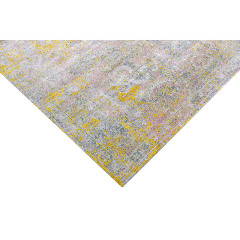 Abstract Area Rug in Gold And Multi, Rectangle 12' x 15'