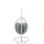 Chaise suspendue Simona en tissu vert et osier blanc-1232027750