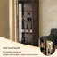 Armoire à vin de style chinois en bois de noyer brun de 23,62 po