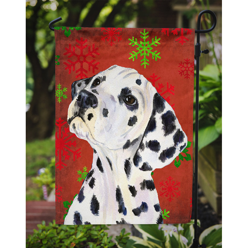 Drapeau rouge et vert Vart, Dalmatien (noir et blanc)