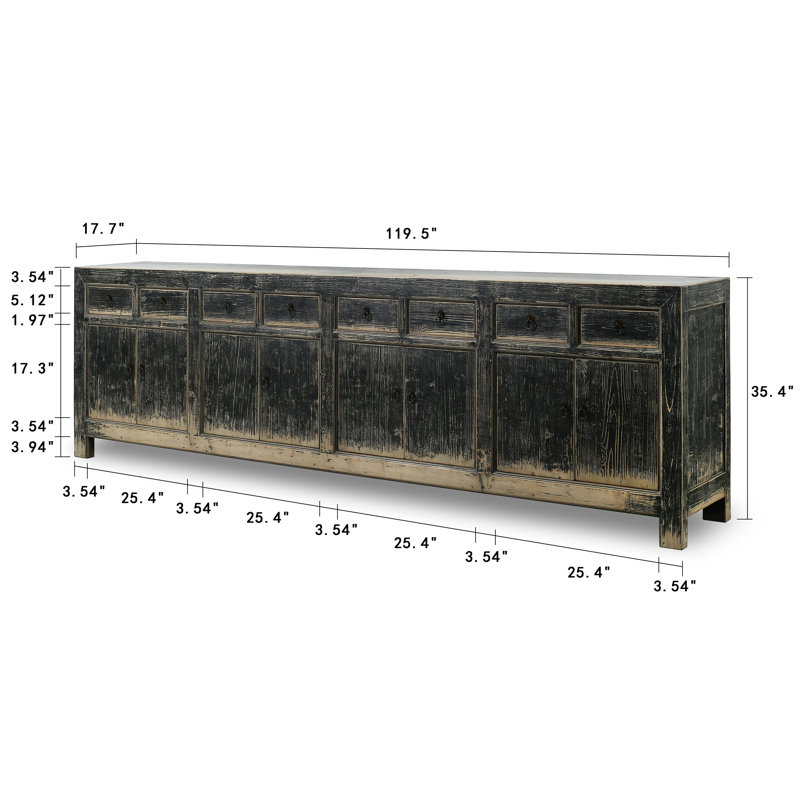 119'' W Sideboard, Black
