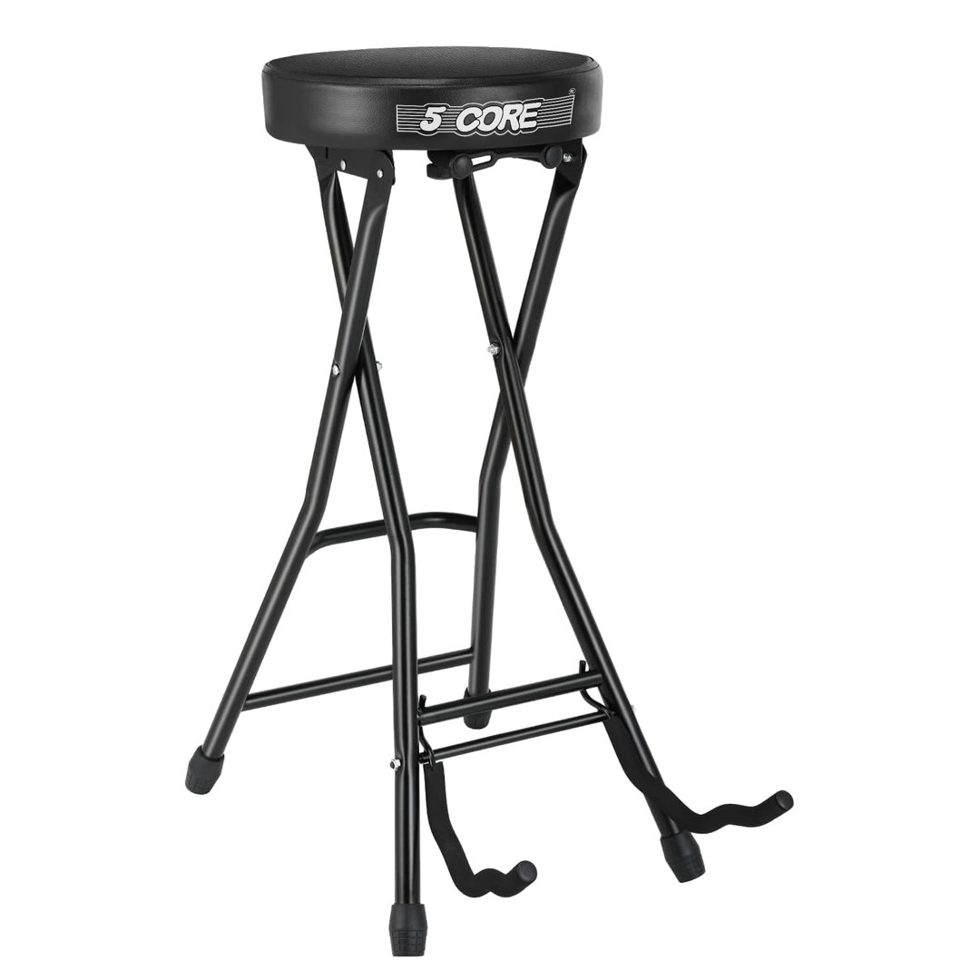 5 Core Guitar Stool Seat Super Comfortable and Durable Guitar Stand Chair with Padded Guitar Holder 5 CORE