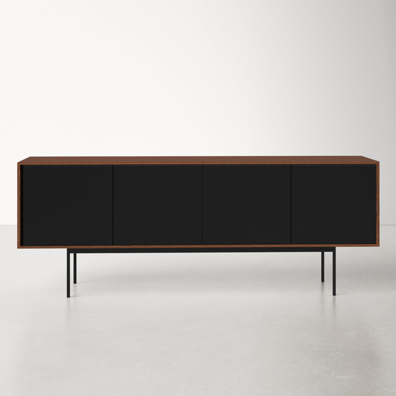 Heath 87'' Solid Oak and Mango Wood Contemporary Sideboard