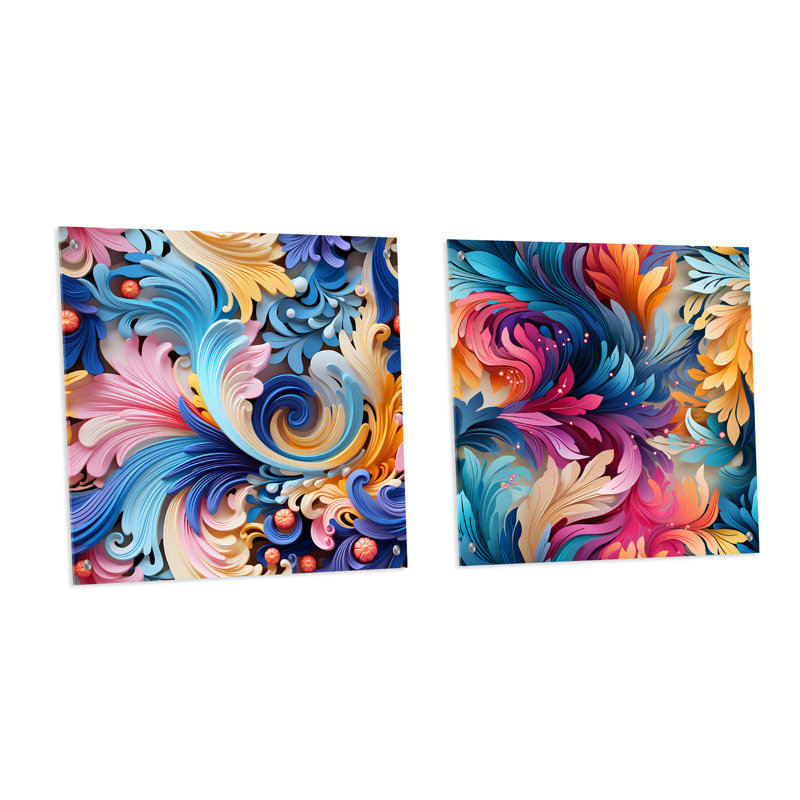 Ethno Paisley Harmony Fuse Marble, H 16 po x l 33 po