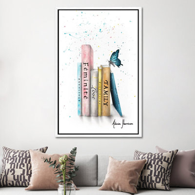 Books Of Her Journey by Ashvin Harrison - Print on Canvas