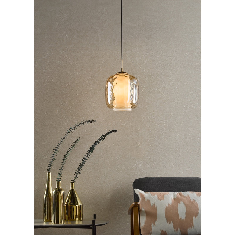 Abdinajib 1 - Light Jar Pendant, Aged Brass, Champagne