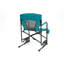 Chaise berçante pliante pour l'extérieur avec chaise berçante de camping avec accoudoirs solides, porte-gobelet et dossier confortable - Bleu-692009891