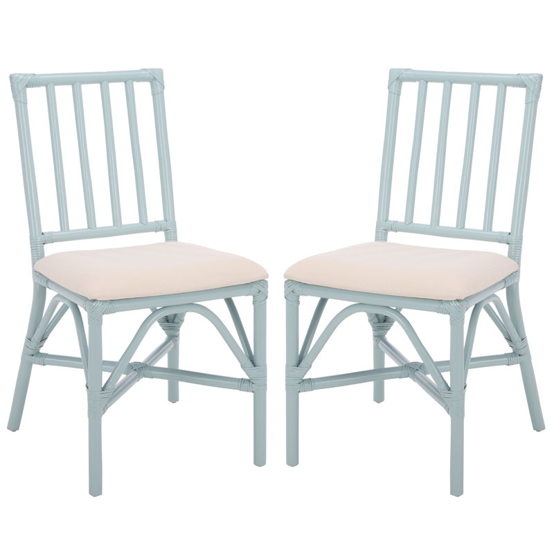 Amal Accent Chair with Cushion, Light Blue