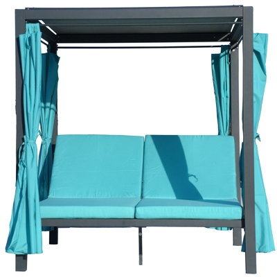 Kanari Outdoor Metal Chaise Lounge - Set of 2