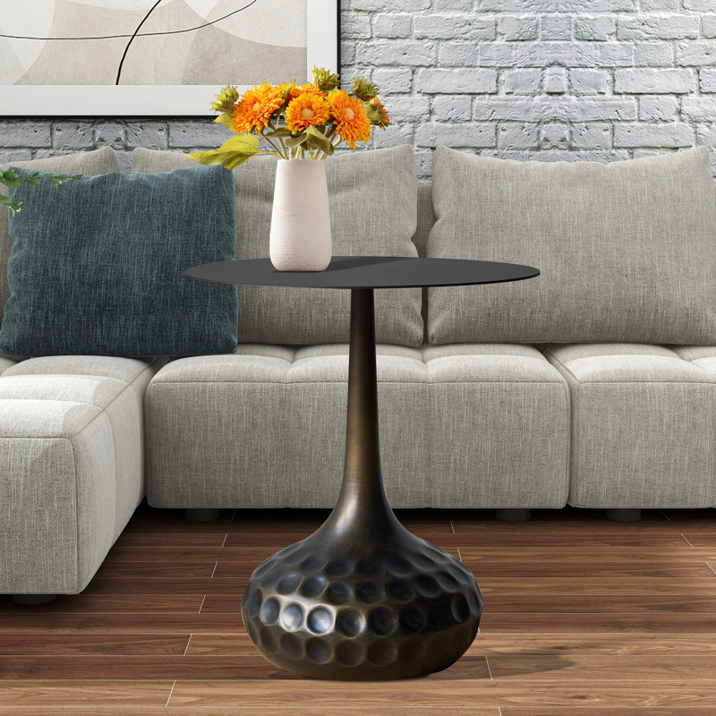 Elivra Iron Top End Table