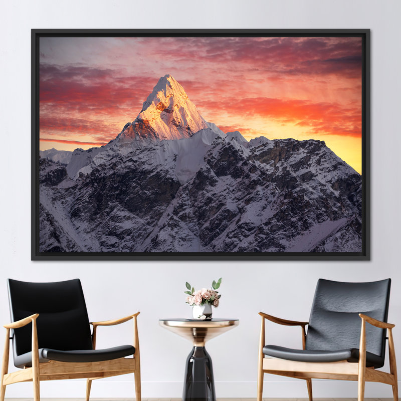 Print on Canvas, Floater Framed Print without Mat, 20 cm H x 30 cm W, Black