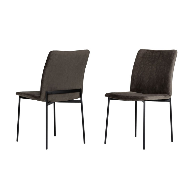 Chaise d'appoint rembourrée brune Hutchinson