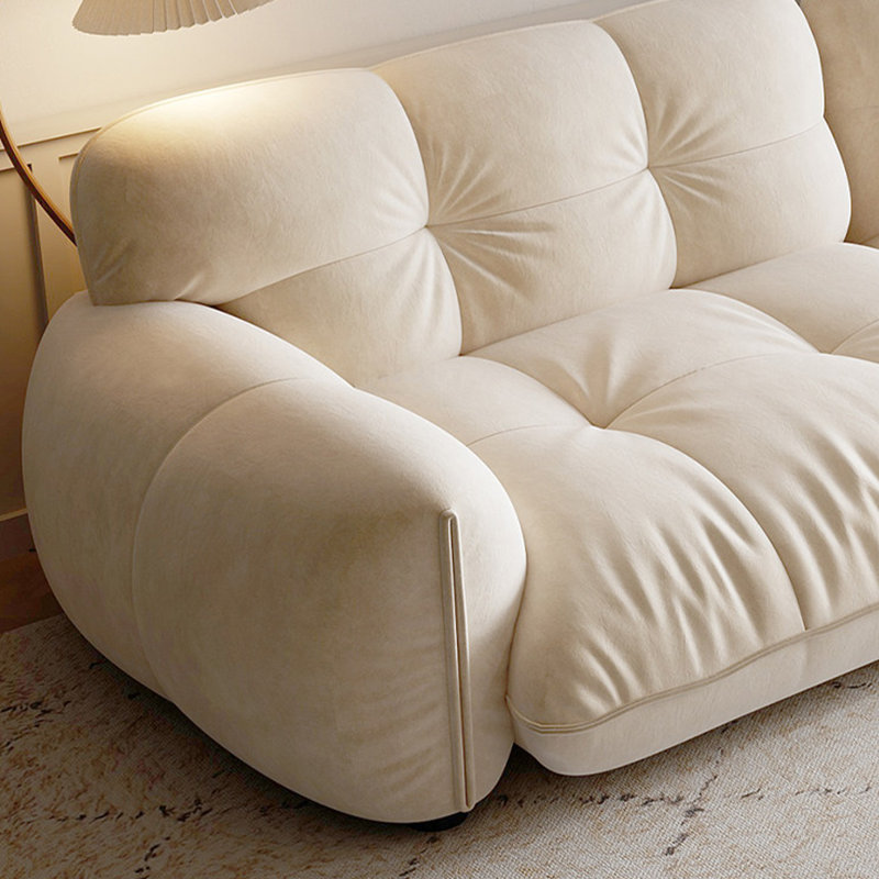 Coussin modulaire beige en polyester, Beige, 30.71" H x 110.24" W x 38.58" D