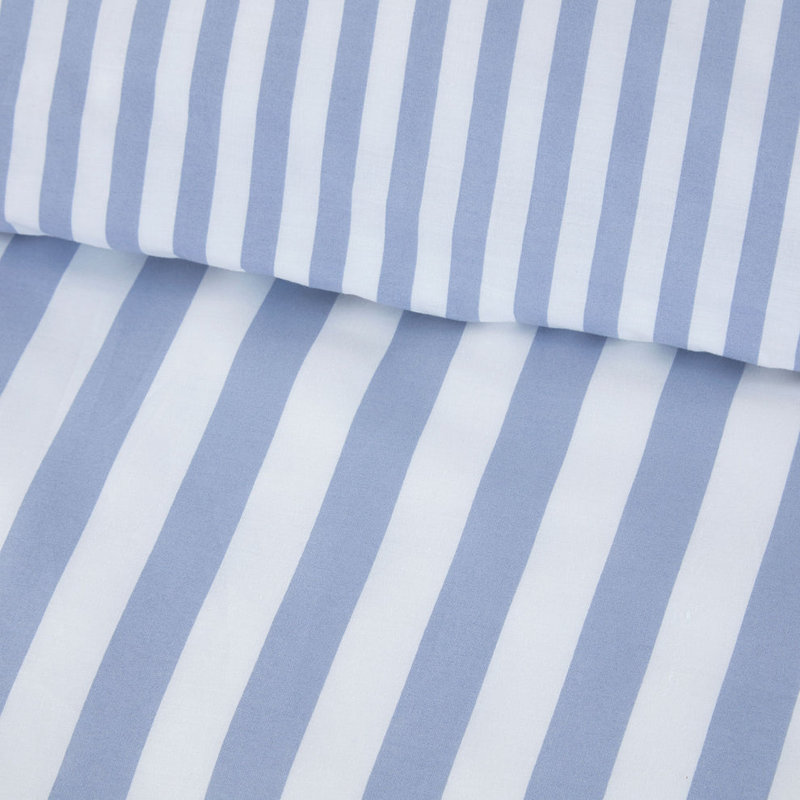 Cool Comfort Blue Stripe Cotton Lyocell Duvet Set, King Size Bed (240 x 220 cm)