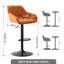 Kafka Velvet Upholstered Adjustable Swivel Bar Stools-2117598940