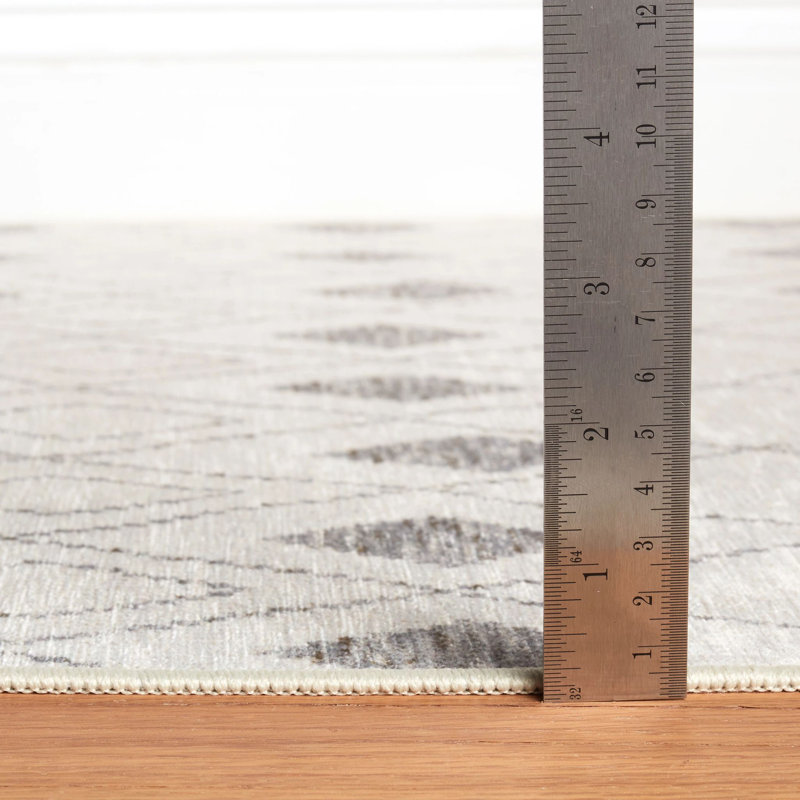 Tapis ivoire lavable en machine Chandler, Rectangle de 5 pi x 8 pi