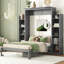 Murphy Bed Wall Bed With Shelves And LED Lights-394585439-394585436