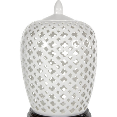 Carved Lattice Urn