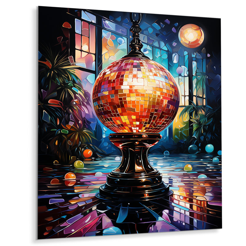 Disco Ball Dreams 1 - Jukeboxes, art mural en métal, H 20 po x l 12 po x P 1 po
