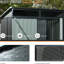 Remise de rangement extérieure en métal gris de 5 pi x 3 pi, structure en fer galvanisé pour plus de fiabilité, panneau transparent, porte à charnières, remise de fabrication simple en gris, construction solide et durable, plaque-117994515