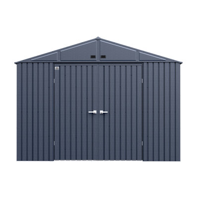 Elite Steel Storage Shed, 10X14, Anthracite