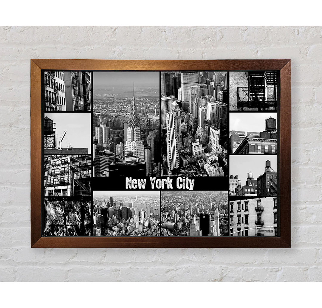 New York City Collage - Einzelne Bilderrahmen Kunstdrucke