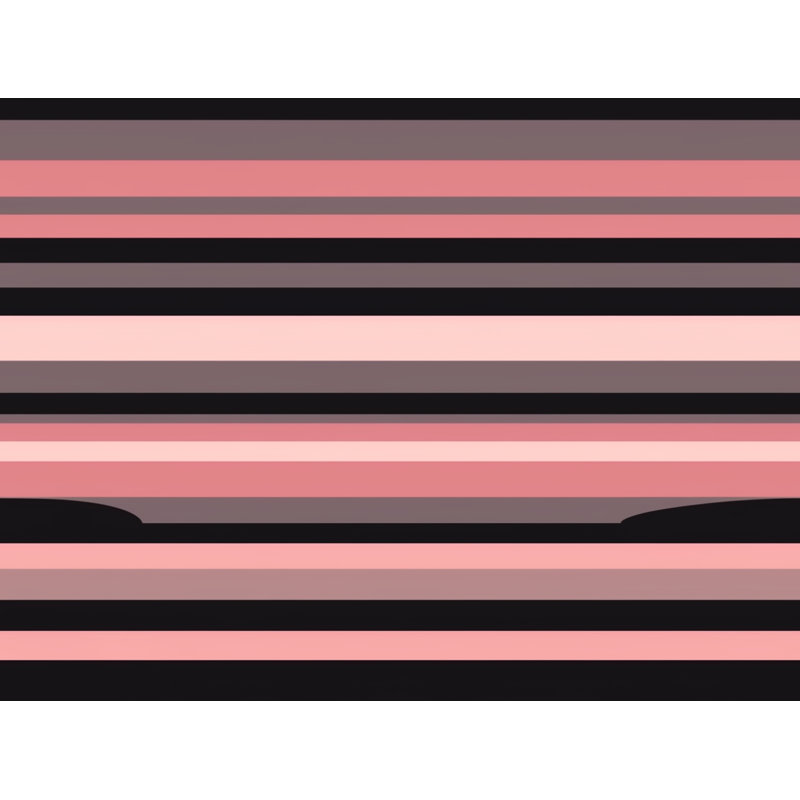 Rideaux de fenêtre horizontaux à motif de rideaux noirs 7743, L 20 po x L 61 po
