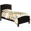 Lit simple noir avec tête de lit intrigante pour chambre d'enfant taille et design élégant-1761294275