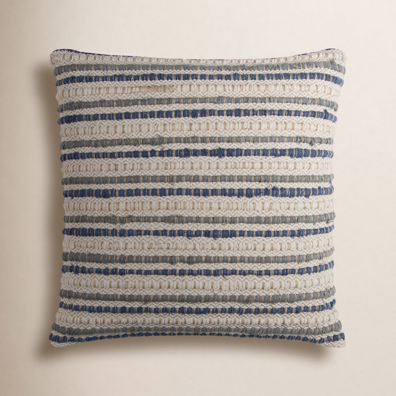 Housse et insert de coussin carré Allentown, Bleu