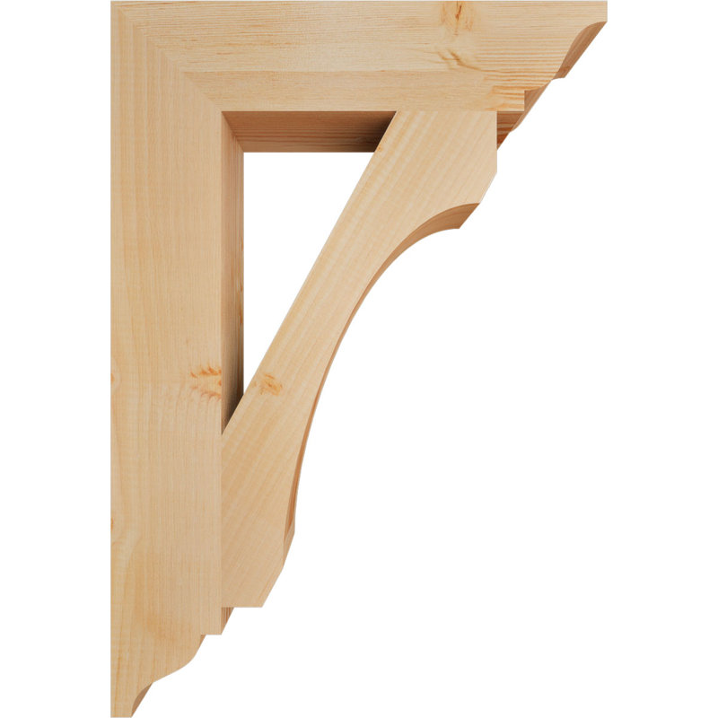 Support en bois rustique traditionnel BKTLEC01, Douglas (lisse), H 26 po x l 3,5 po x P 18 po